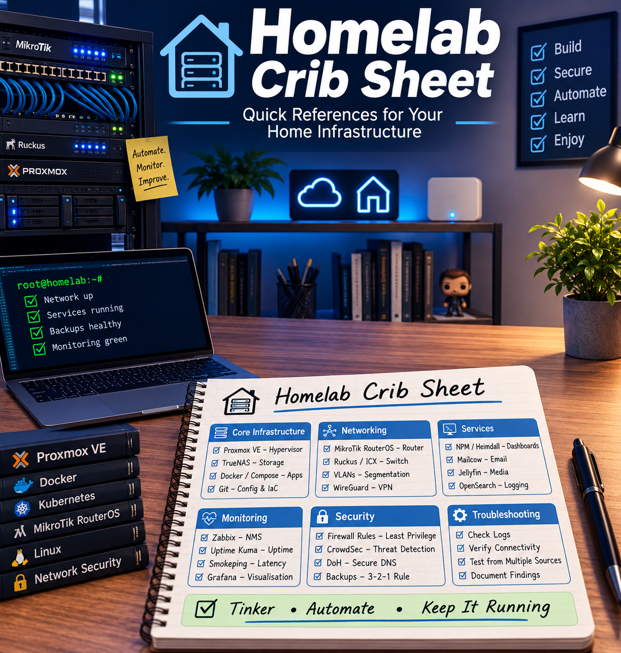 My homelab crib sheet